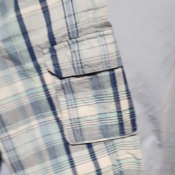 Cat & Jack Blue and White Plaid Shorts Lightweight Cotton - Picture 5 of 6